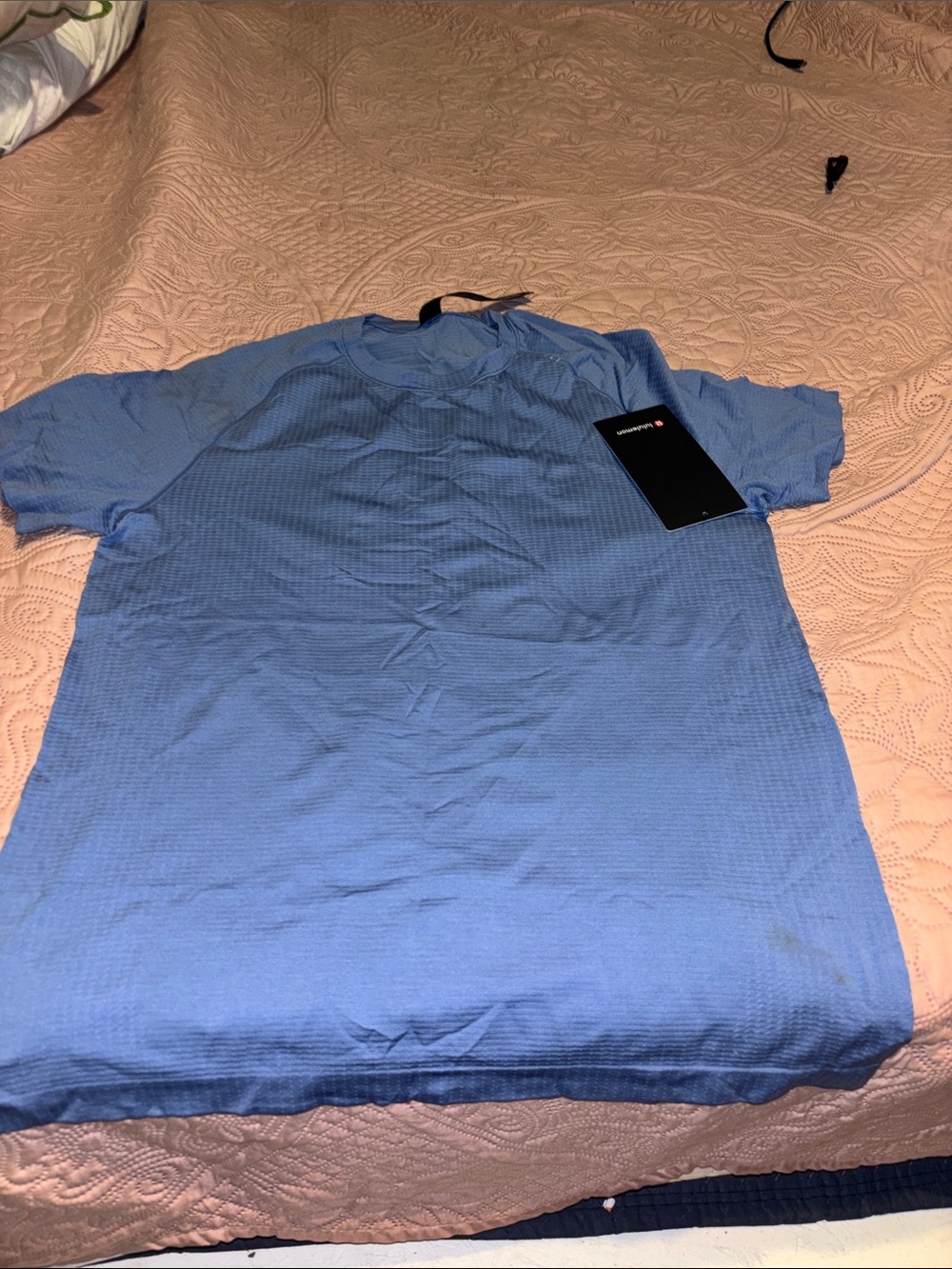 Lululemon Men's Blue Crew Neck Shirt